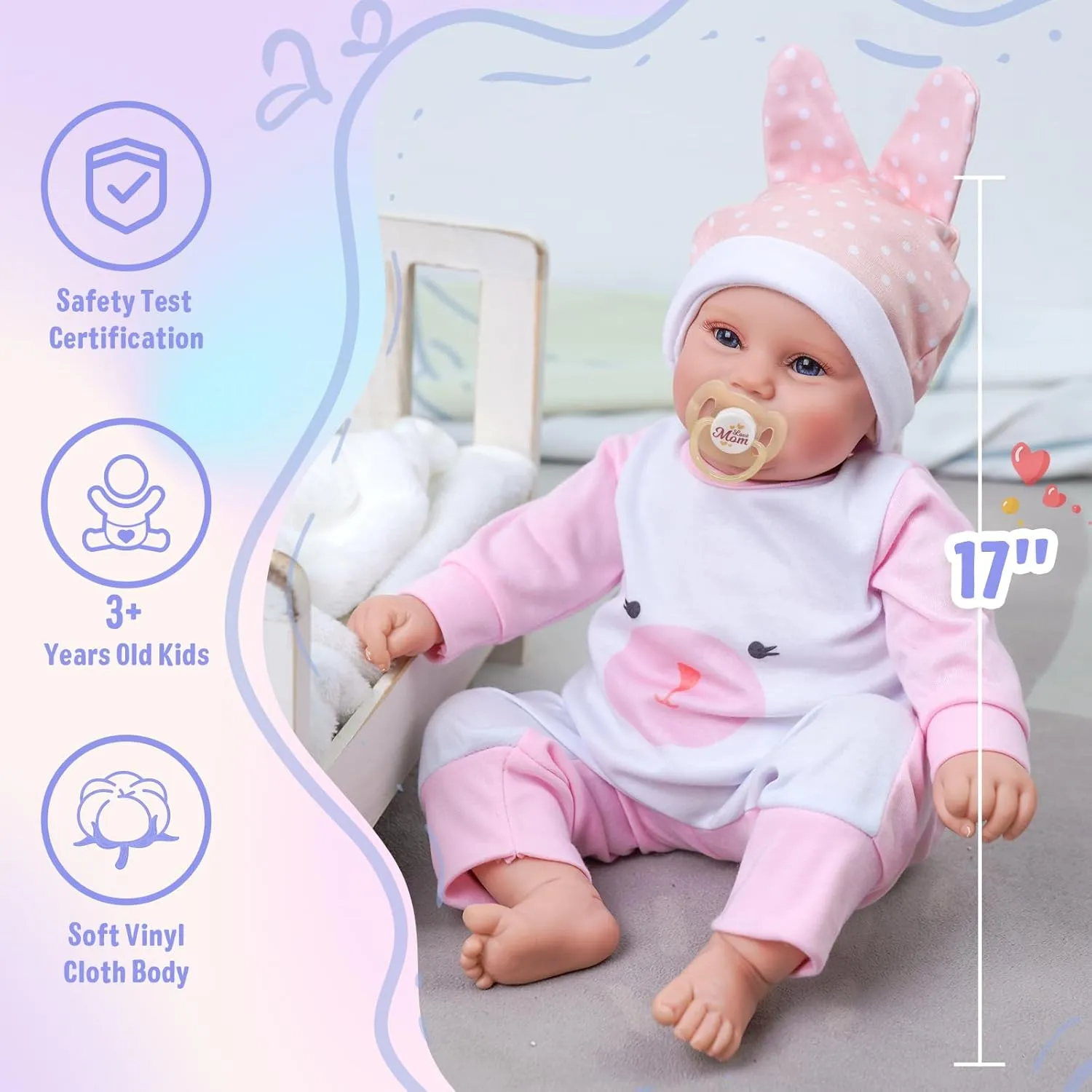 BABESIDE Reborn Baby Dolls - 20 Inch Cute Soft Vinyl Realistic-Newborn Baby Doll for 3  Year Old Girls Kids Real Life Like Baby Doll