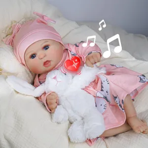 BABESIDE Reborn Baby Dolls with Voice Heartbeat and Breathing - Bailyn, 20 Inch Realistic Newborn Soft Baby Dolls with Toy Accessories Gift Set for Kids Age 3 