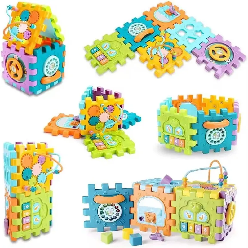 Baby 6 in 1 Busy Learners Activity Cube Piano Toy with Sounds (1.5-4 Years)