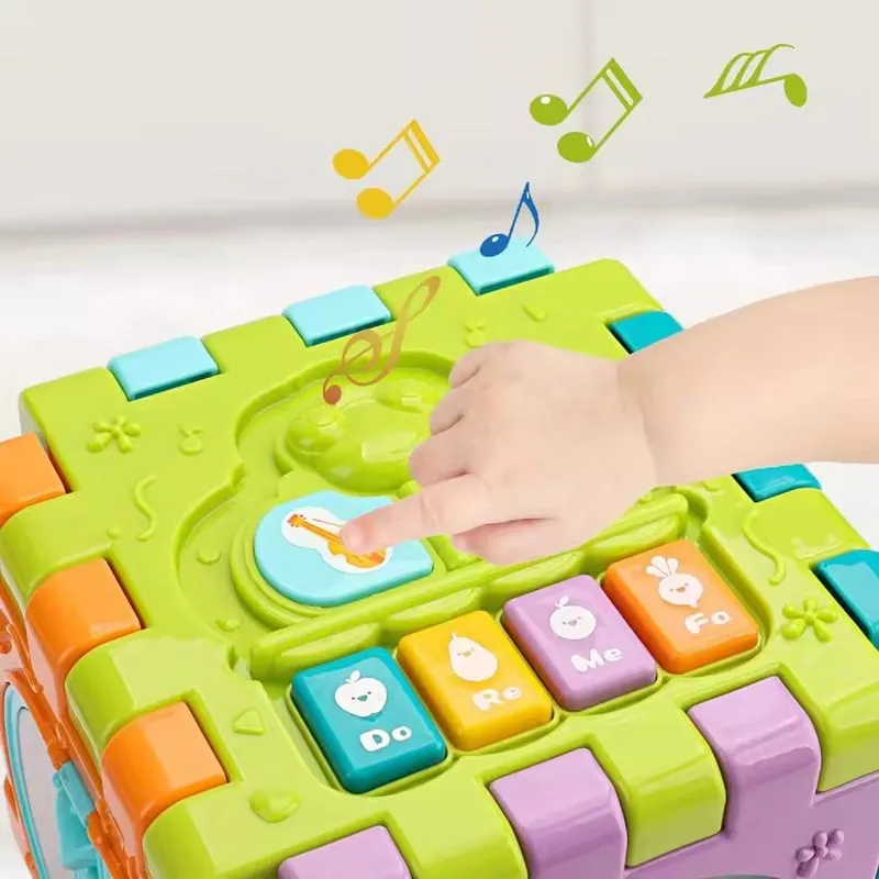 Baby 6 in 1 Busy Learners Activity Cube Piano Toy with Sounds (1.5-4 Years)