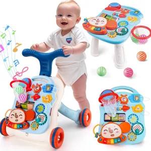 Baby Walker, 3 in 1 Push Walker Baby, Baby Walkers for Girls Boys, Baby Walking Toy for 1 Year old Learning to Walk, Sit to Stand Baby Walker, Baby Walker Push Toy, Walker Baby Girl 12 Months