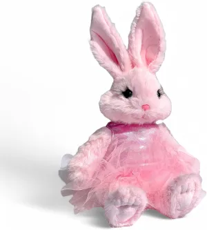 Ballerina Bunny Stuffed Animal Toy 16 inches - Pink Bunny Plush for Girls with Removable Dress Pink Tutu and Long Ears, Easter Gift, Baby Shower or Nursery Decor, Dance Recital Keepsake, BB Bunny