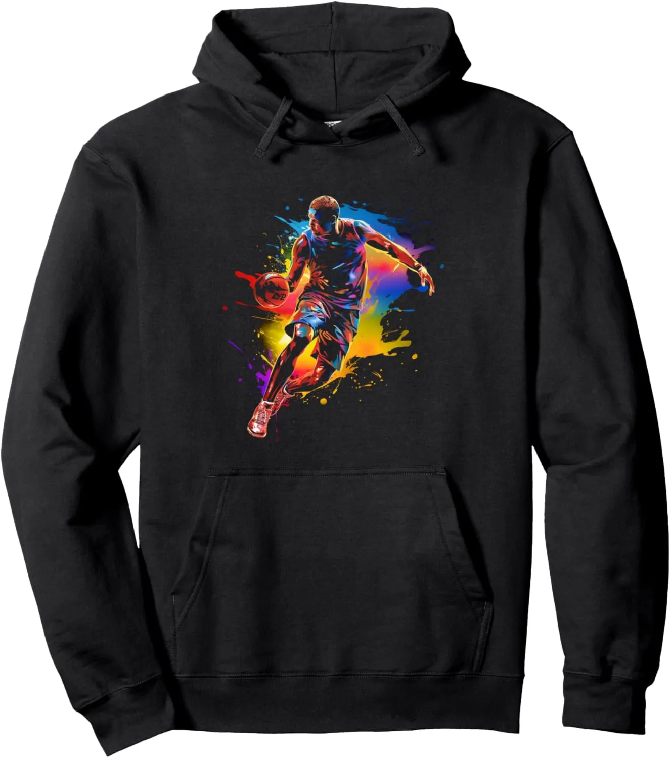 Basketball Colorful Player Dunk Team Sport Sportsman Baller Pullover Hoodie