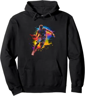 Basketball Colorful Player Dunk Team Sport Sportsman Baller Pullover Hoodie
