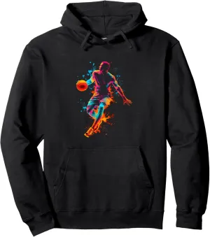 Basketball Colorful Player Dunk Team Sports Athlete Team Pullover Hoodie
