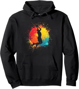 Basketball Dunk Silhouette Pullover Hoodie