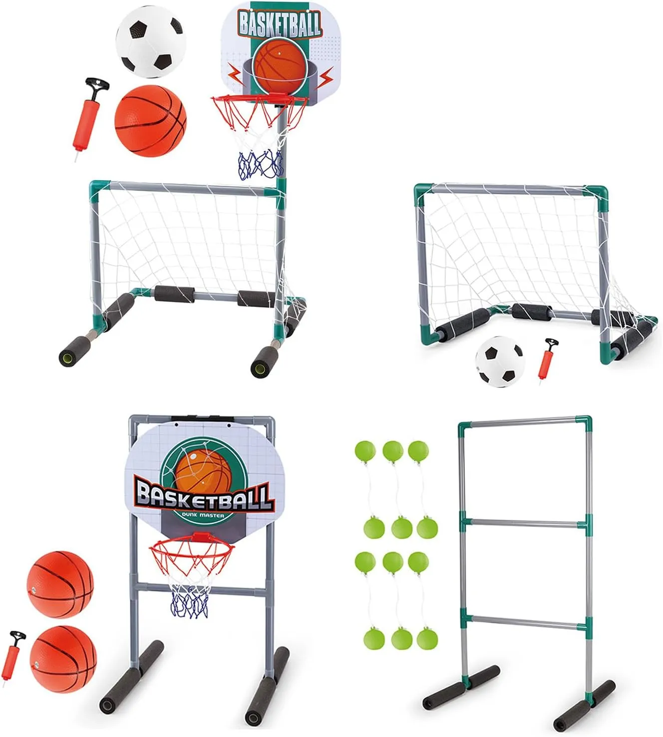 Basketballs Hoop Football Net for Poolsides with and Pump Outdoor Swimming Pool Basketballs Hoop Pool Football Set