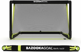 BazookaGoal Original Solid Frame Pop Up Goal - Folding Mini Soccer Goal for Kids and Adults - Portable Goal Post - Easy to Set-up & Steady