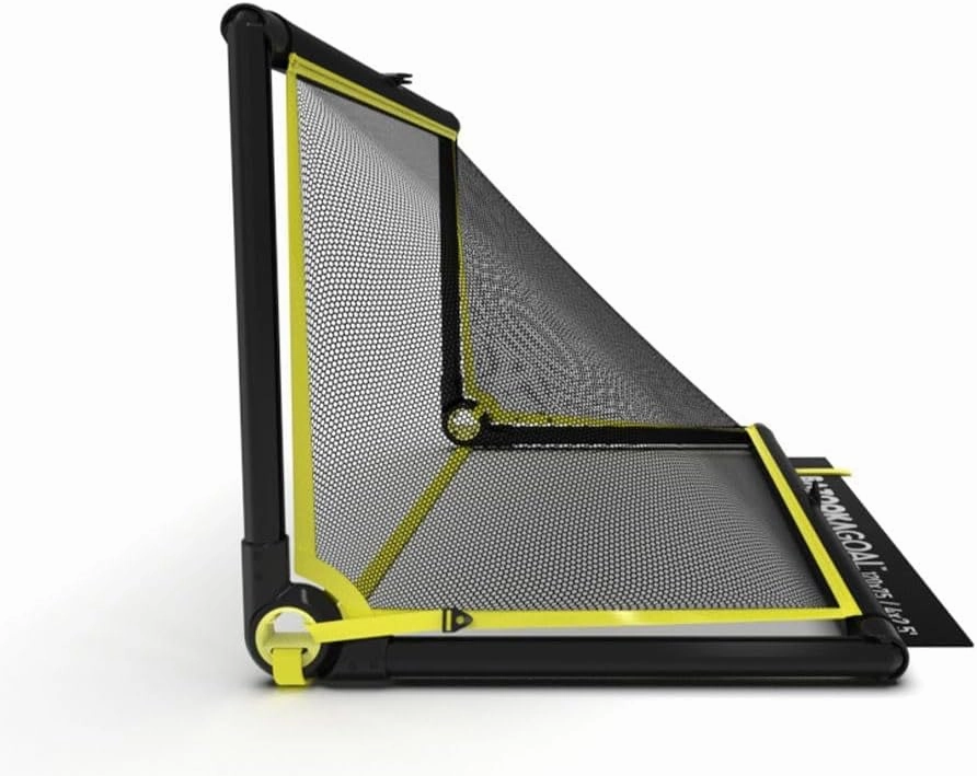 BazookaGoal Original Solid Frame Pop Up Goal - Folding Mini Soccer Goal for Kids and Adults - Portable Goal Post - Easy to Set-up & Steady
