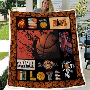 BEDMUST Personalized Basketball Blankets for Boys Basketball Gifts for Teen Boys Girls Kids Lovers Players Warm Fuzzy Lightweight Cozy Plush Blankets for Living Room Bedroom (60x80 inches)