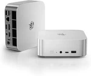 Beelink SER8 Mini PC AMD Ryzen 7 8745HS(8C/16T up to 4.9GHz), 32GB DDR5 RAM 1TB PCIe4.0 SSD, Mini Gaming Computer Support 4K@144Hz Triple Display, WiFi6, BT5.2, HDMI DP, USB4
