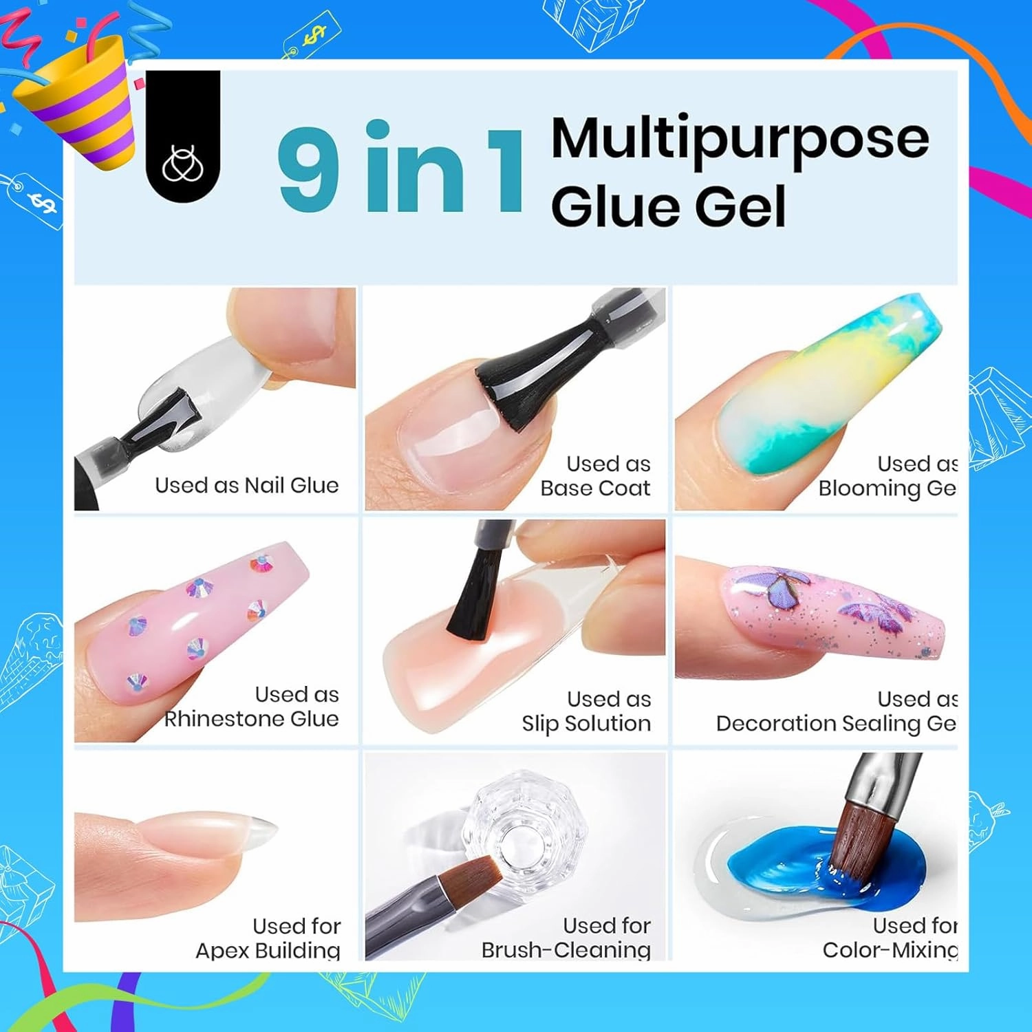 Beetles Gel Nail Kit Amond Shape - 504Pcs Beetles Gel Nail Kit Easy Nail Extension Set Etch X Nail Tips Short Almond Half Matte Nail Tips 9 in 1 Nail Glue Uv Led Nail Gift for Women & Girls