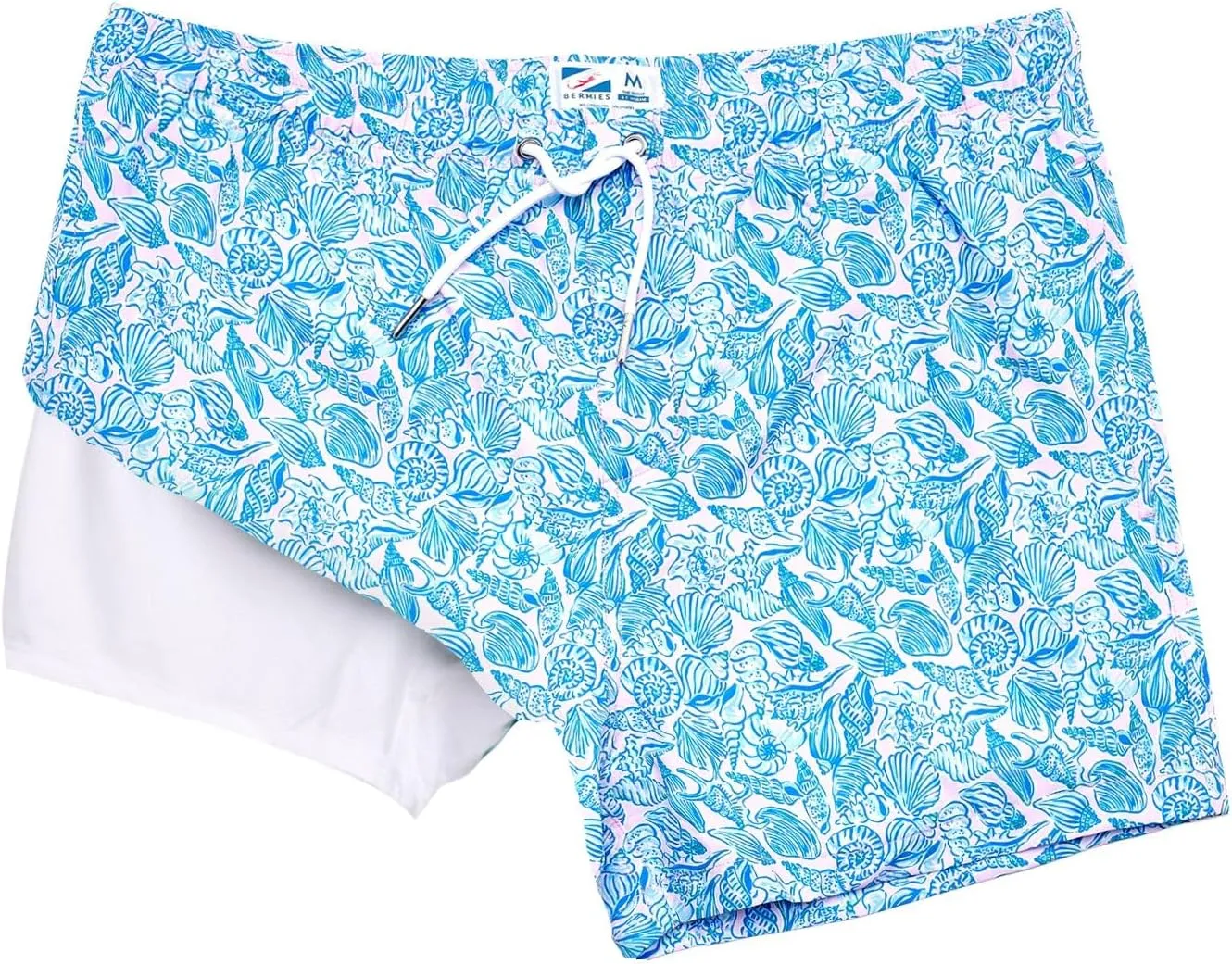 BERMIES Men’s Short Swim Trunks with Compression Liner - 4” Inseam, Quick-Dry, 4-Way Stretch, UPF 50 , Eco-Friendly Fabric