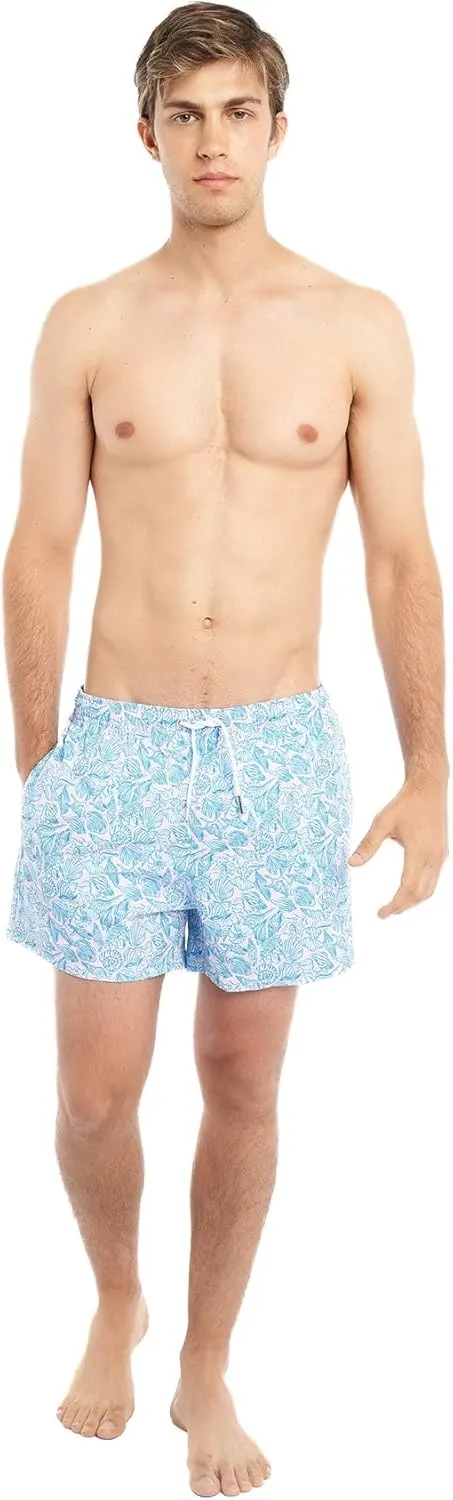 BERMIES Men’s Short Swim Trunks with Compression Liner - 4” Inseam, Quick-Dry, 4-Way Stretch, UPF 50 , Eco-Friendly Fabric