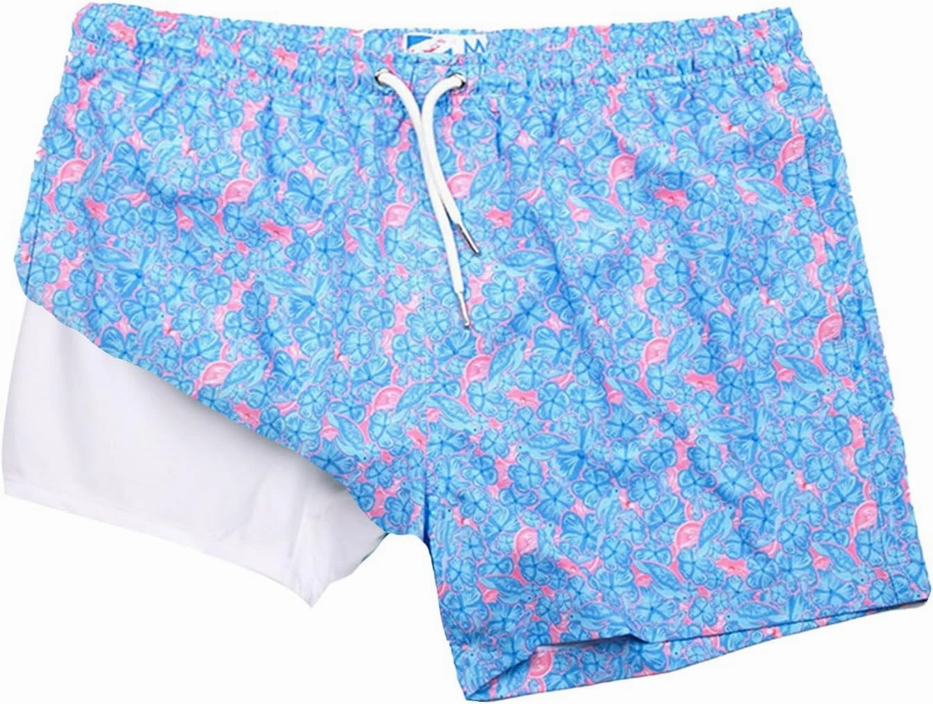 BERMIES Men’s Short Swim Trunks with Compression Liner - 4” Inseam, Quick-Dry, 4-Way Stretch, UPF 50 , Eco-Friendly Fabric