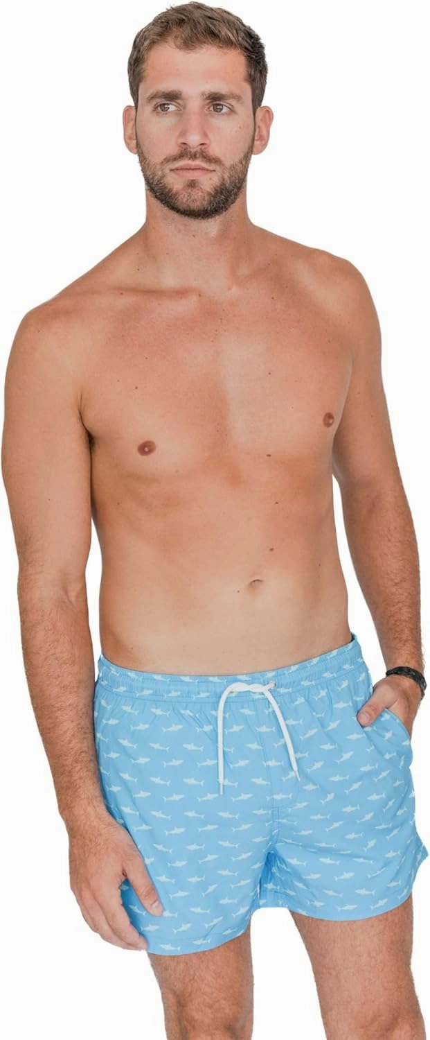 BERMIES Men’s Short Swim Trunks with Compression Liner - 4” Inseam, Quick-Dry, 4-Way Stretch, UPF 50 , Eco-Friendly Fabric