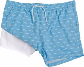 BERMIES Men’s Short Swim Trunks with Compression Liner - 4” Inseam, Quick-Dry, 4-Way Stretch, UPF 50 , Eco-Friendly Fabric
