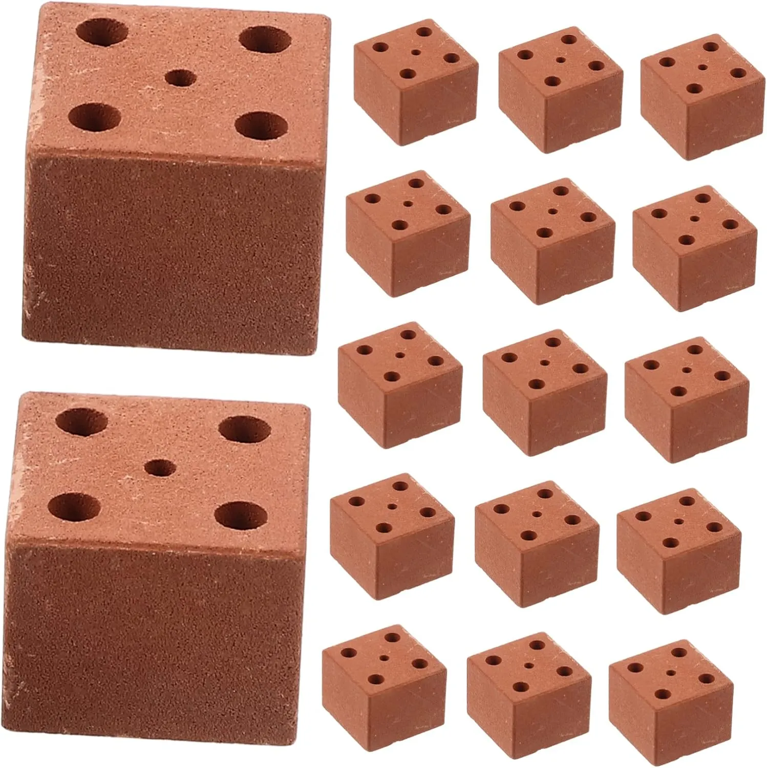 BESPORTBLE 3sets 20pcs Miniature Bricks Model for DIY Landscaping Props Realistic Clay Brick Models for Building for Miniature Scenes and Crafts 20pcs*3