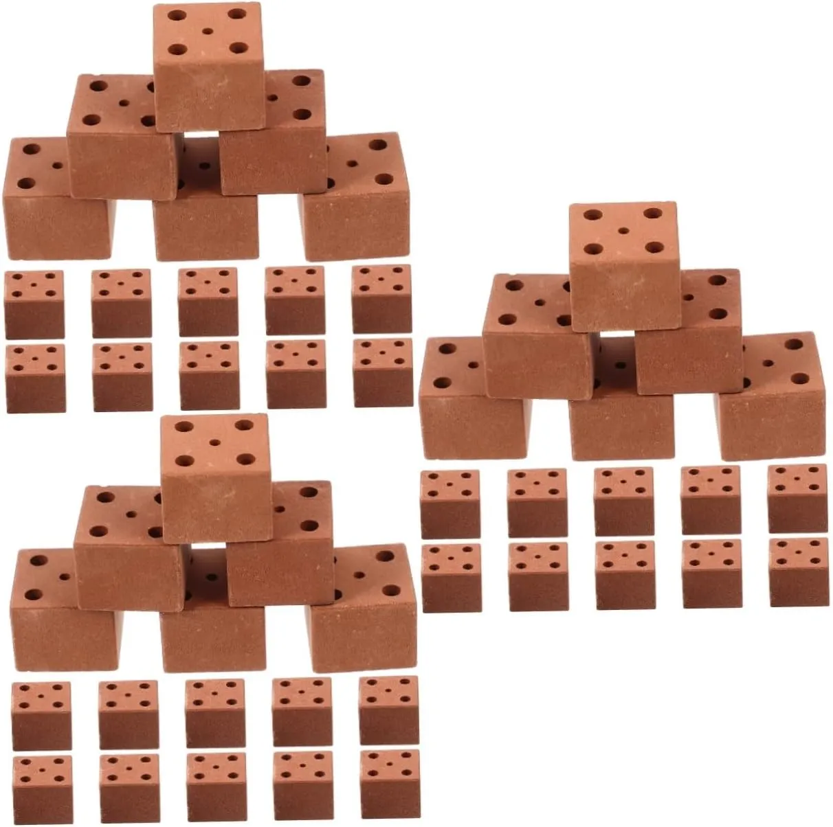 BESPORTBLE 3sets 20pcs Miniature Bricks Model for DIY Landscaping Props Realistic Clay Brick Models for Building for Miniature Scenes and Crafts 20pcs*3