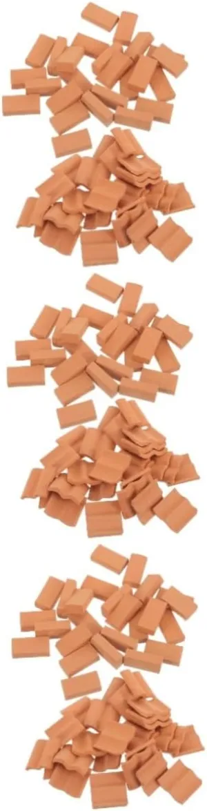 BESPORTBLE 3sets Miniature Brick Roof Tile Models Bricks for Landscape Decoration for Creative House Projects Hands Activities and Dollhouse Accessories
