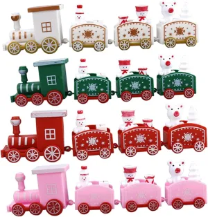 BESPORTBLE 4pcs Christmas Train Set Mini Decorative Train Figurines Boys and Girls Toys for Christmas Decorations