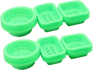 BESPORTBLE 4sets Miniature Basket Set for Dollhouse Abs Plastic Baskets Simulated Craft Storage Decor 30pcs*4
