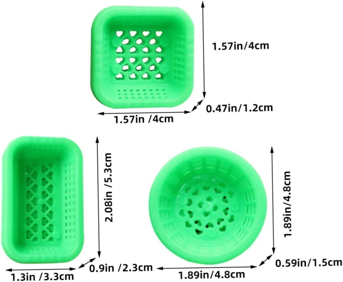 BESPORTBLE 4sets Miniature Basket Set for Dollhouse Abs Plastic Baskets Simulated Craft Storage Decor 30pcs*4