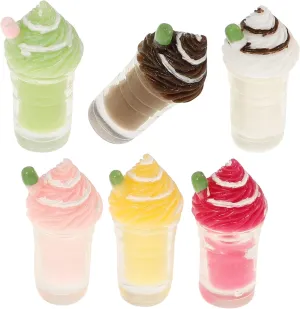 BESPORTBLE 5sets Miniature Drinks for Dollhouse Mixed Color Plastic Beverage Models Realistic Decor Accessories for DIY Mini House Adornments 6pcs*5