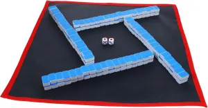 BESTonZON Character Mahjong Set 1 Set Mini Mahjong for Travel Party Game Easy to Clean Long-Lasting Random Style