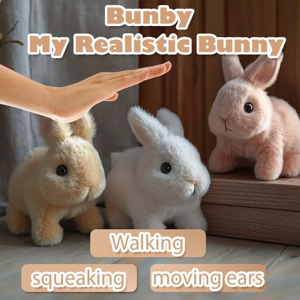 Better Life Bunny, Betterlife Vitality Bliss Bunbi Realistic Bunny Toy, VitalityBliss Realistic Bundy, Bunnies - My Realistic Bunbi Toy Wollera Horizons (White)