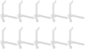 Beufee Clear Action Figure Display, 10PCS Multipurpose Plastic Flexible Action Base Holder Action Figure Display Stand for SD BB HG 1/144 Scale (Transparent)