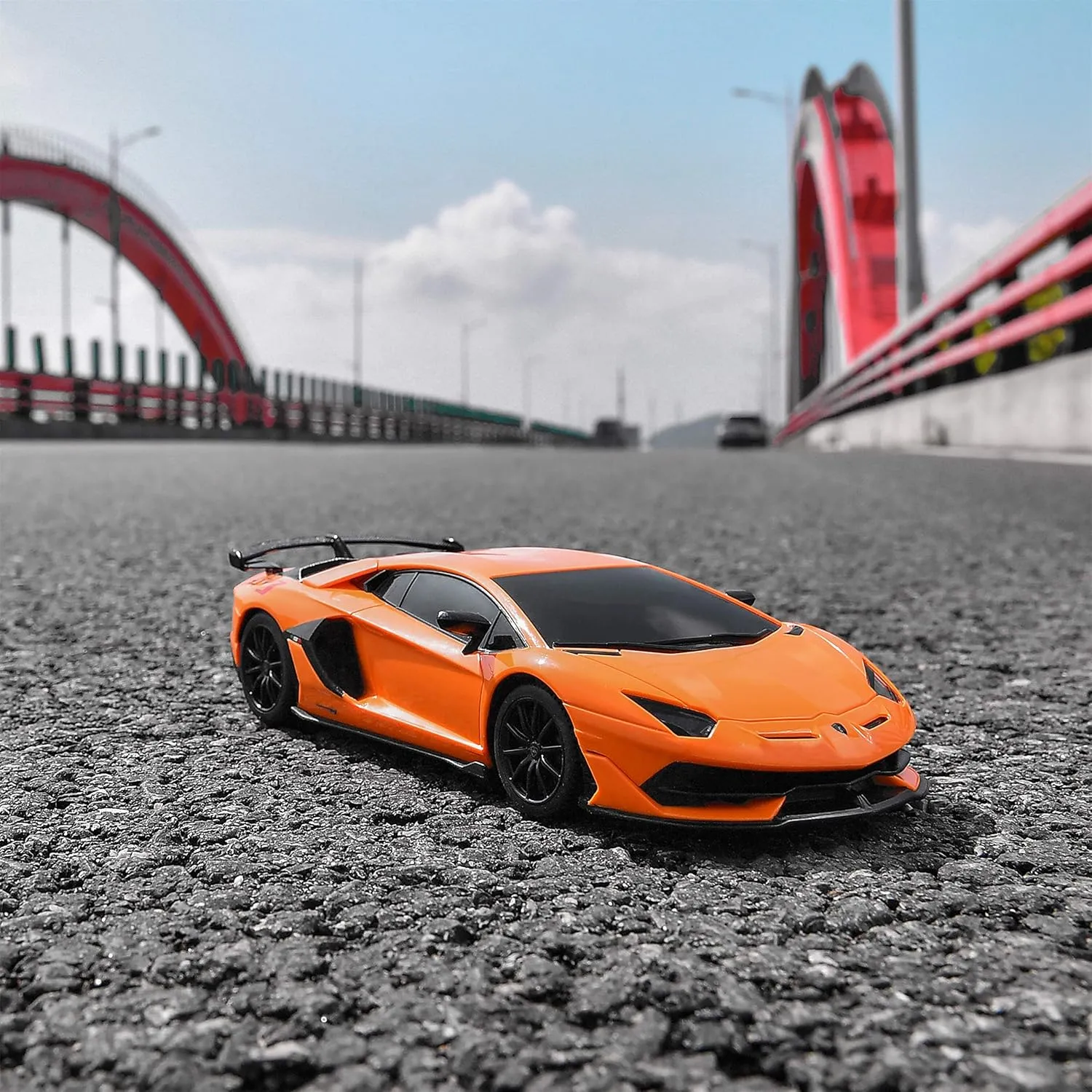 BEZGAR Remote Control Car Licensed RC Car, 1:24 Lambo Toy Car for Kids, Lambo Aventador SVJ Remote Control Model Car Electric Sport Racing Hobby Car for 3 4 5 Year Old Boy Birthday Gift (Orange)