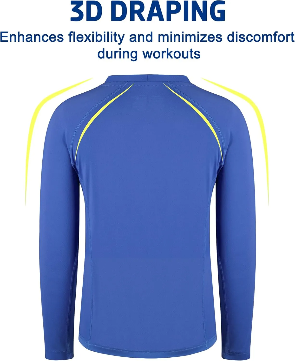 BIG ELEPHANT 3 Pack Boys Long Sleeve Rashguard – UPF 50 ,Quick-Dry Athletic Shirts for Youth, Breathable Crew Neck