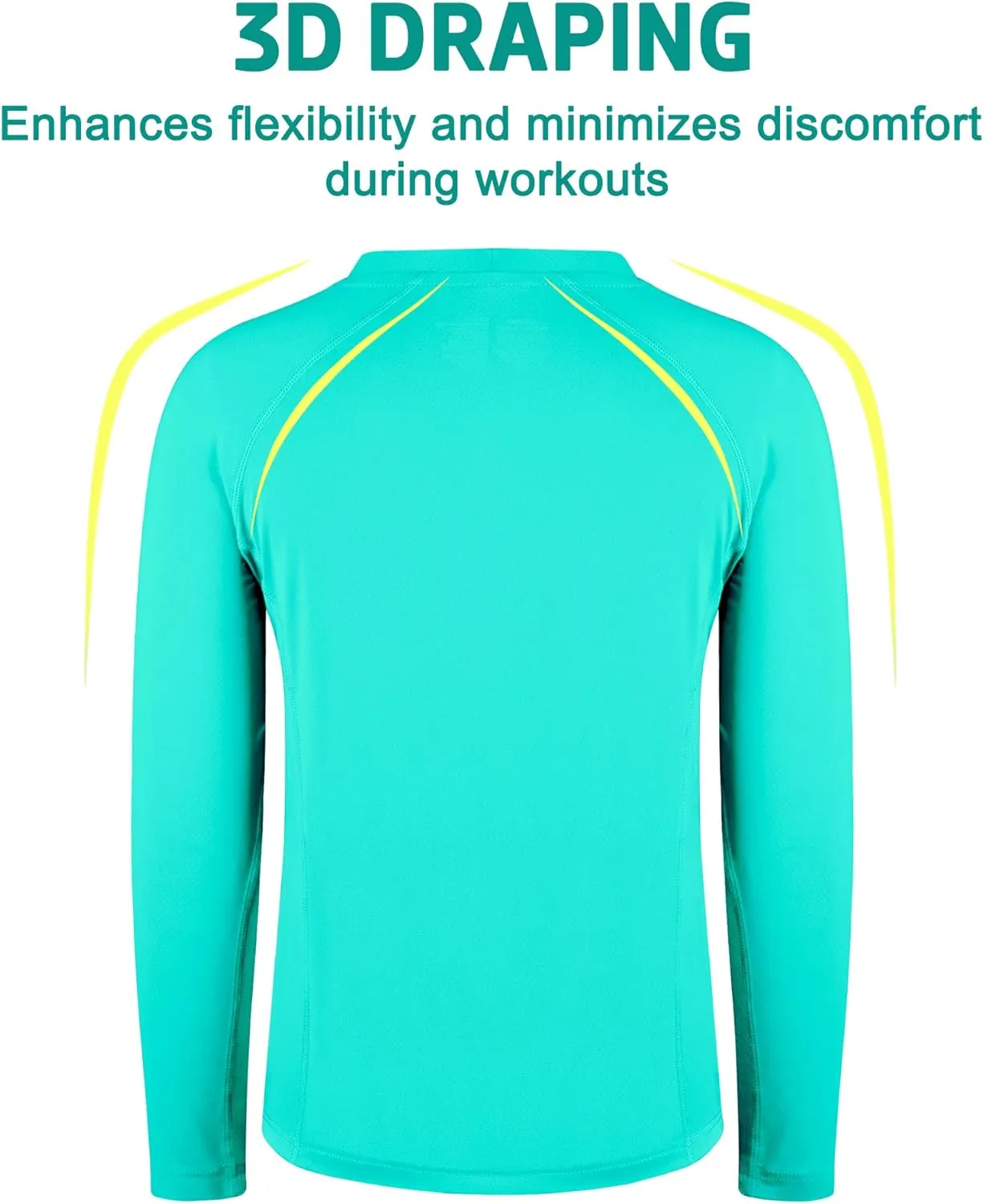 BIG ELEPHANT 3 Pack Boys Long Sleeve Rashguard – UPF 50 ,Quick-Dry Athletic Shirts for Youth, Breathable Crew Neck