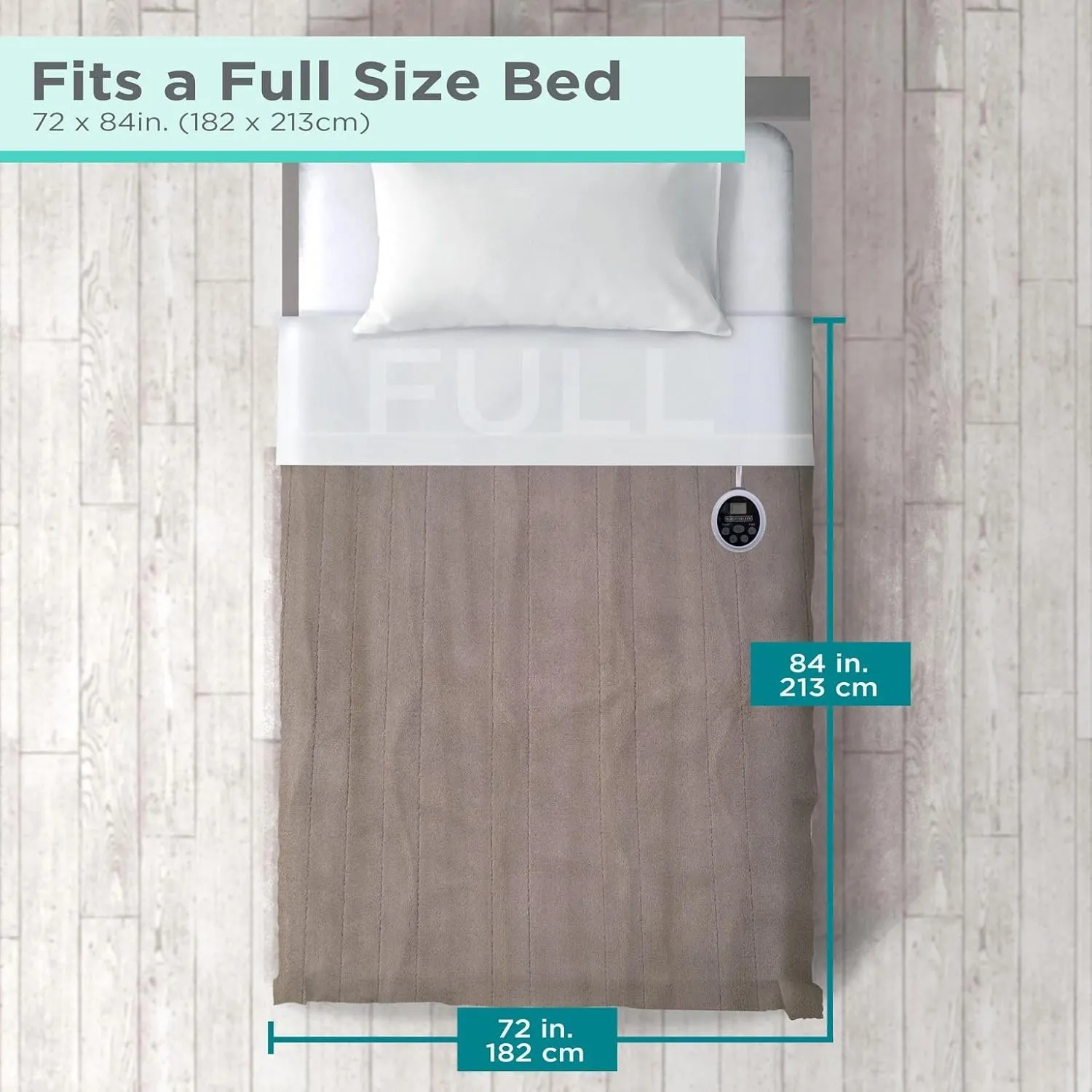 BLACK DECKER Heated Blanket Electric Full, Micro Plush Electric Blanket, Heating Blanket with 10 Heating Levels, 10H Timer, Auto Shutoff, Fast Heating (84x90 inches, Cream)