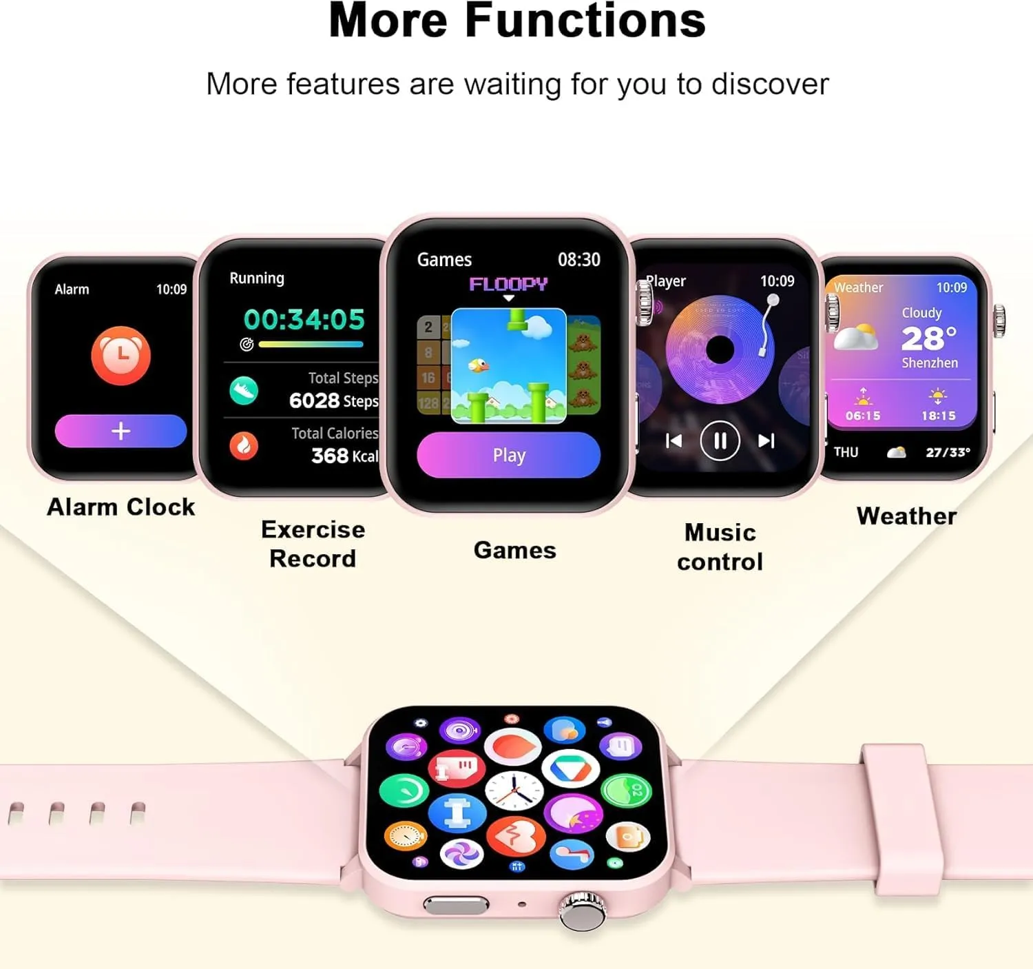 Blackview Smart Watches for Women(Make and Answer Calls),1.85''HD Screen Fitness Tracker Watch,100  Sport Modes,SpO2/Heart Rate/Sleep Monitor for Android iPhone