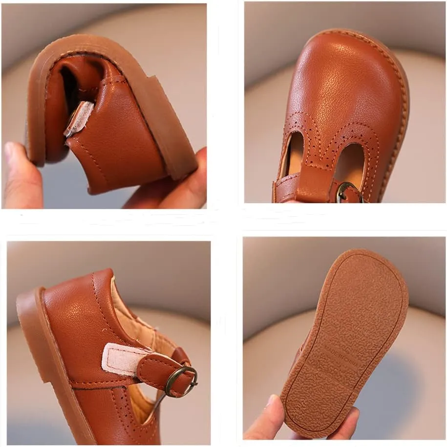 Boys Pu Shoes Vintage Girls Academy Wind Small Single Shoes