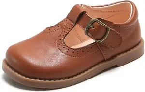 Boys Pu Shoes Vintage Girls Academy Wind Small Single Shoes
