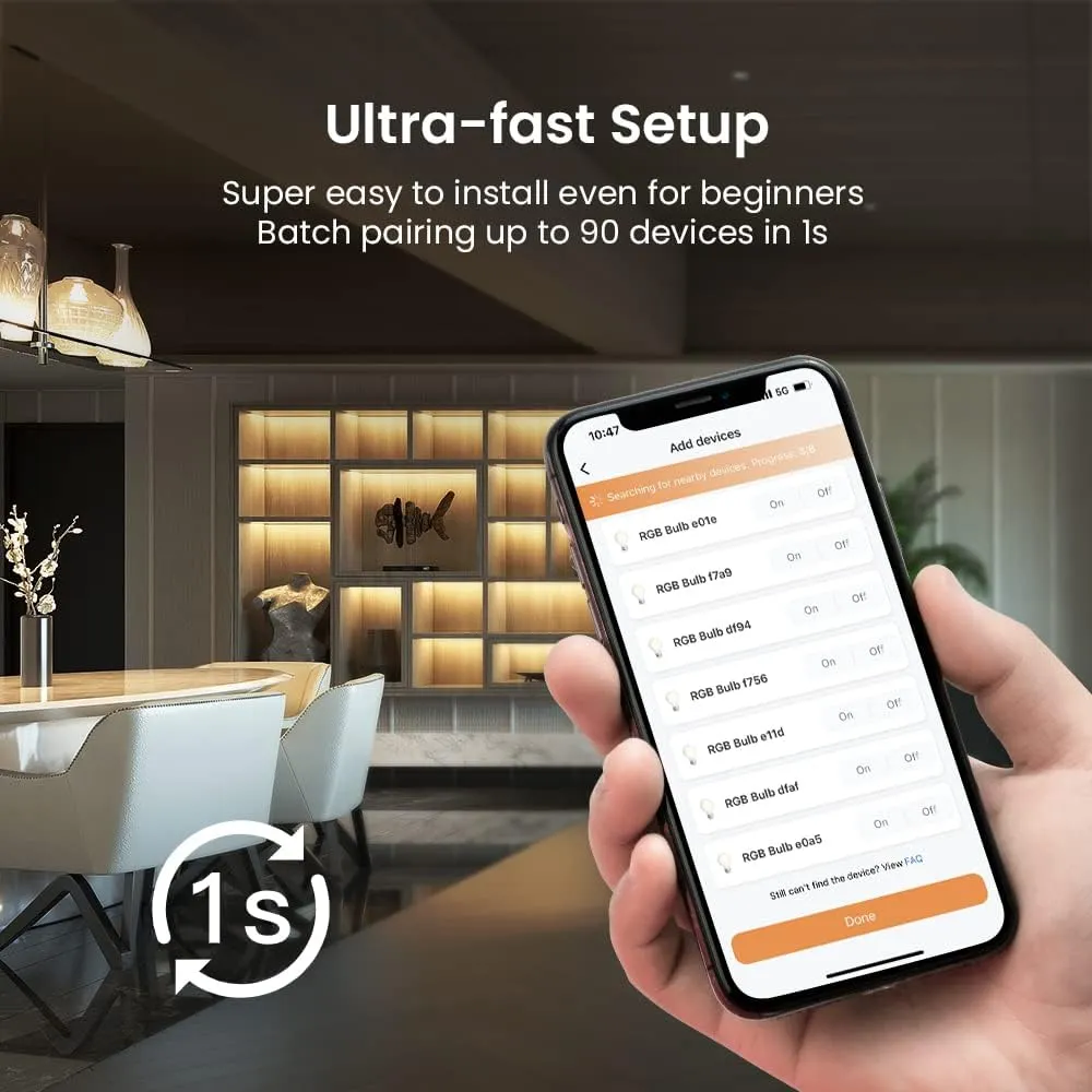 BroadLink Smart Home Starter Kit - Includes 3 Bulbs, 1 Scene Switch and 1 Hub, Uses FastCon and Bluetooth Low Energy Tech, Compatible with Alexa and Google Home