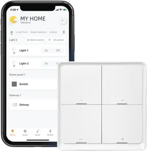 BroadLink Wireless Smart Button Scene Switch for Home Automation, Press Buttons to Activate Scenes