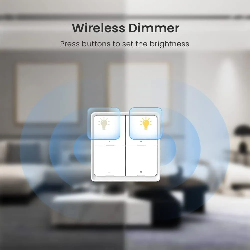 BroadLink Wireless Smart Button Scene Switch for Home Automation, Press Buttons to Activate Scenes