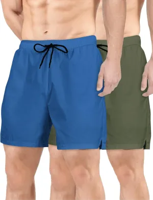 Buauty 2 Pack Mens Athletic Shorts 5 Inch Inseam Workout Gym Running Shorts for Men Quick Dry Lightweight Summer Shorts