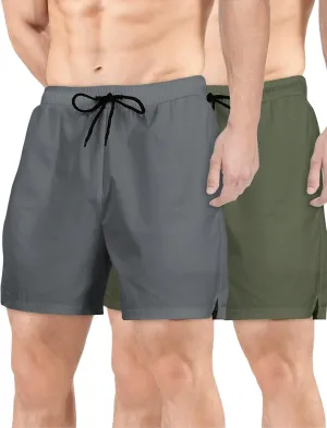 Buauty 2 Pack Mens Athletic Shorts 5 Inch Inseam Workout Gym Running Shorts for Men Quick Dry Lightweight Summer Shorts