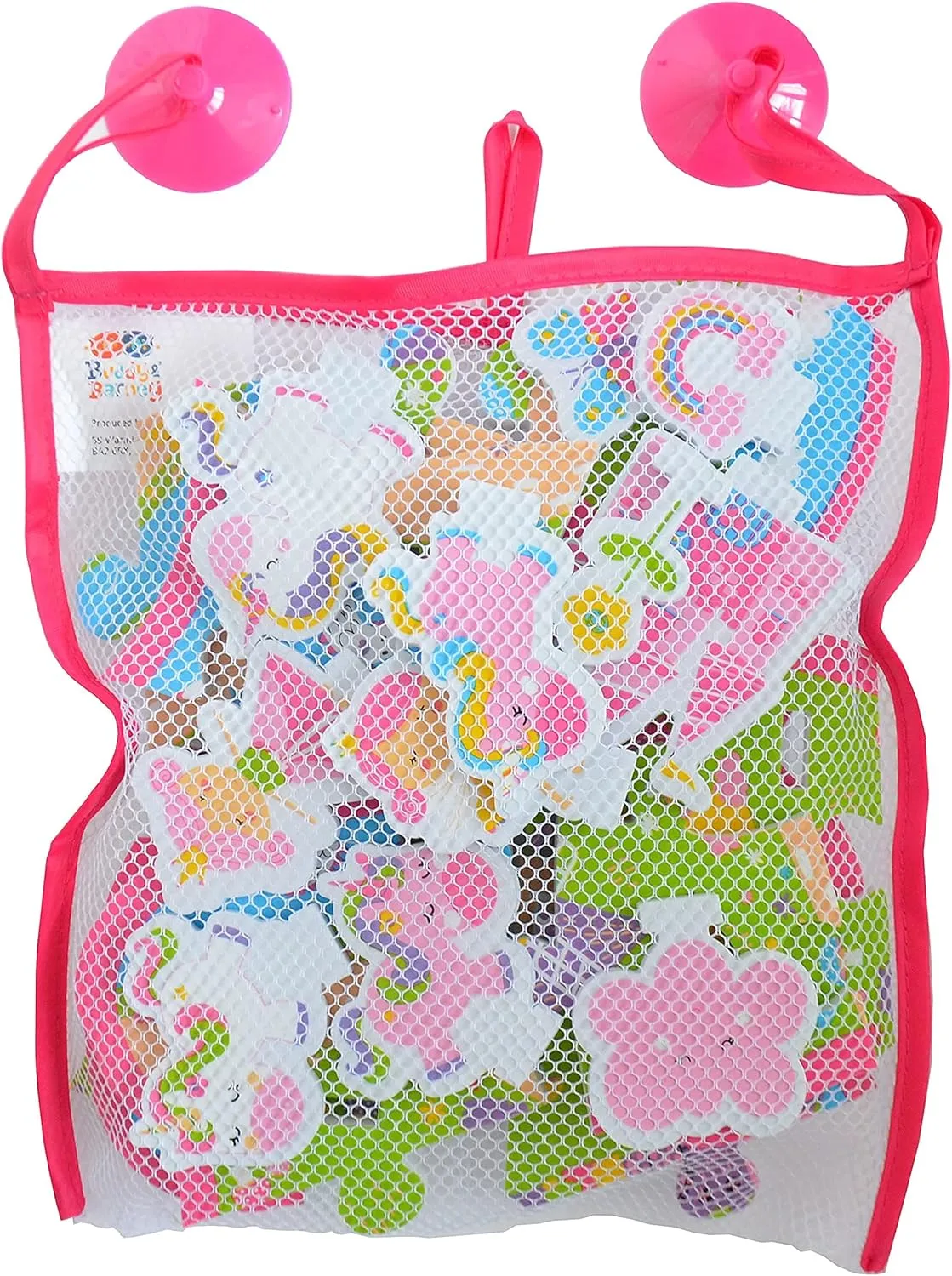 Buddy and Barney Bath Unicorn World Activity Set | Light up Floating Bath Toys for Toddlers | Set of 12 Floating Jigsaw Puzzle, 12 Foam Bath Stickers and Unicorn Water Squirter with Mesh Storage Bag