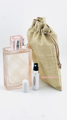 Bundle- Brit Sheer Perfume for Women 3.3 fl oz Eau De Toilette with Bag & Refillable Atomiser