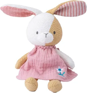 Bunny Stuffed Animal Organic Cotton Baby Plush Toys, 5.5" Plush Bunny Soft Cuddly Toy Mini Bunny Toy for Babies and Toddlers