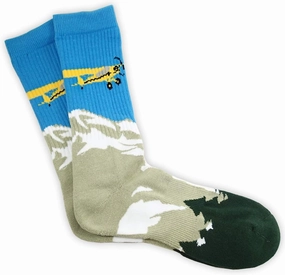 Bush Pilot Socks, Aviation-Themed Premium Crew Socks 1-Pair