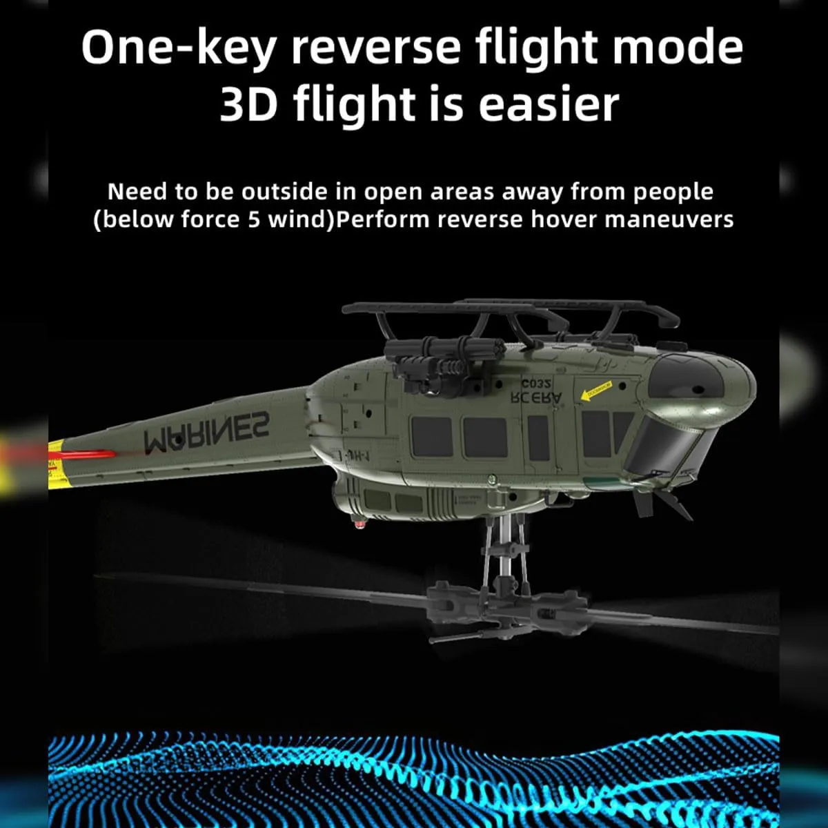 C032 Remote Control Helicopter, Ultra-high Simulated RC Helicopter, 1/48 Scale 2.4G 6CH RC Electric Airplane Model, RC Helicopte for Adults - RTF