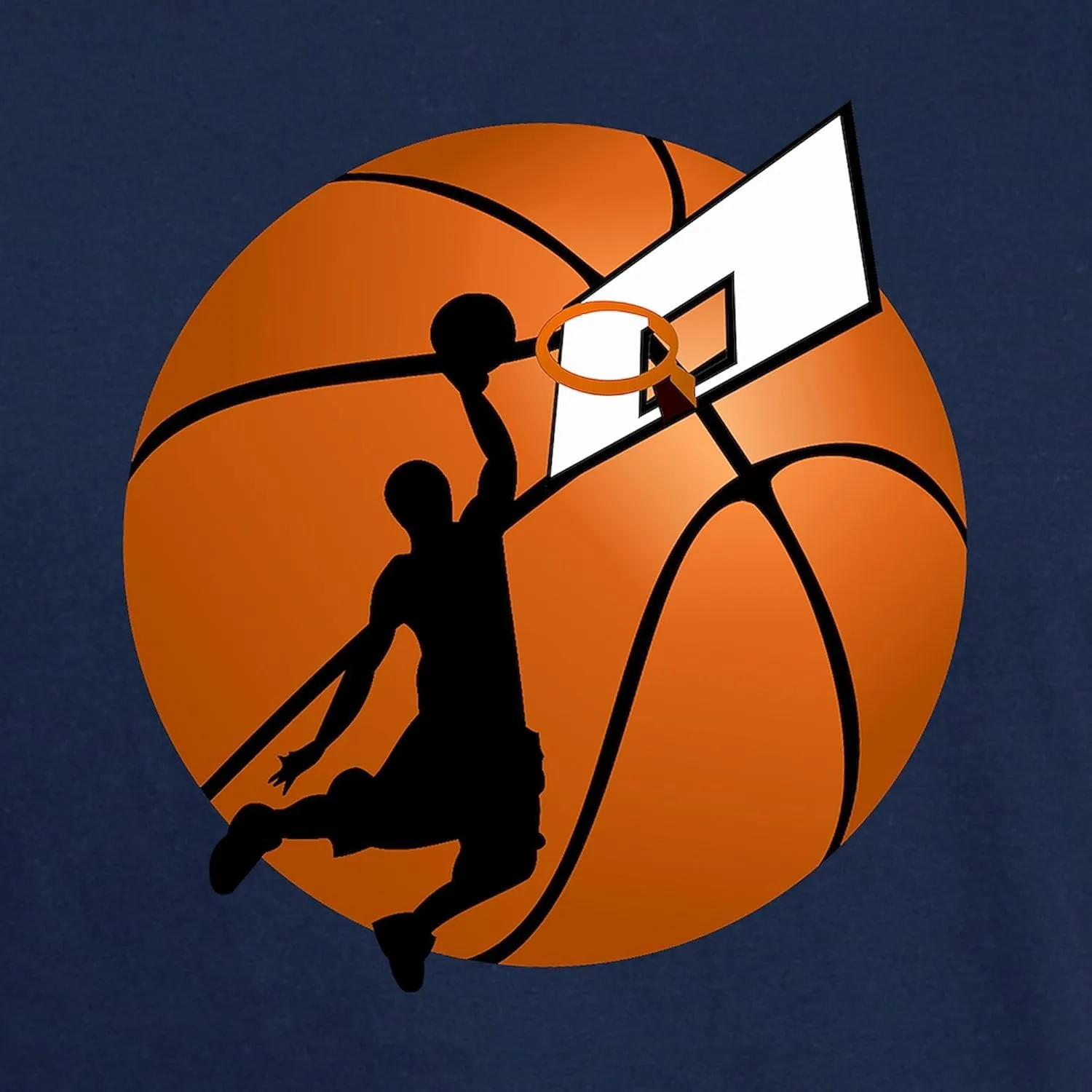 CafePress Slam Dunk Basketball Player W/Hoop On Ball T Shirt Men's 100% Cotton, Classic Graphic Dark T-Shirt