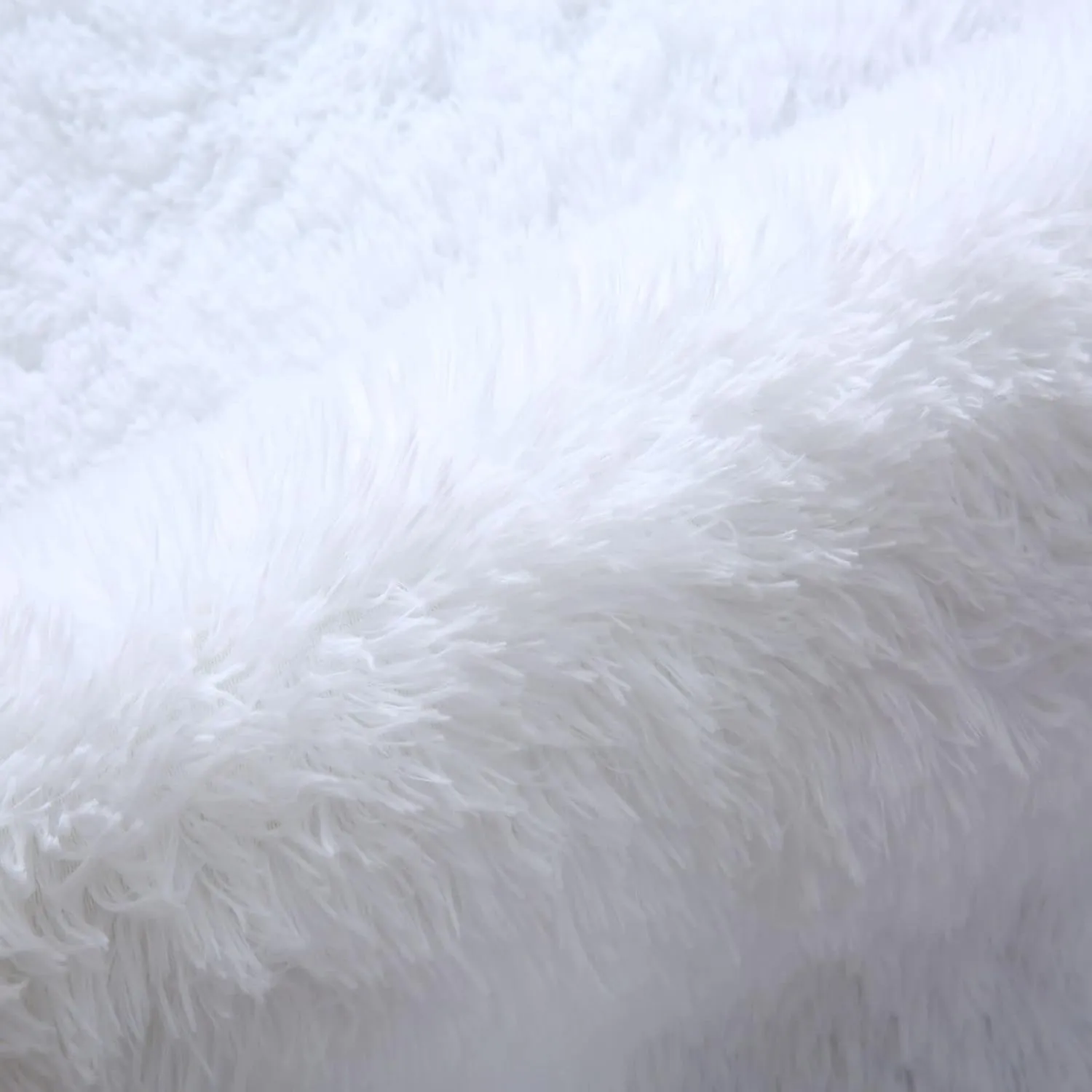 CAIYUECS Shag Area Rug,Indoor Ultra Soft Shaggy Plush Rugs for Bedroom Living Room, Non-Skid Modern Nursery Faux Fur Rugs for Kids Room Home Decor (3x5 Feet, White)